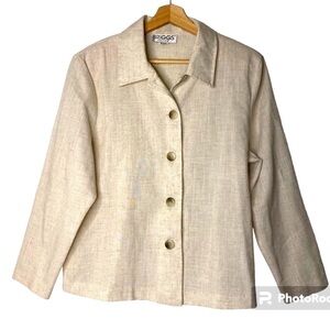 Vintage Briggs Petite Linen Style Jacket Size Large